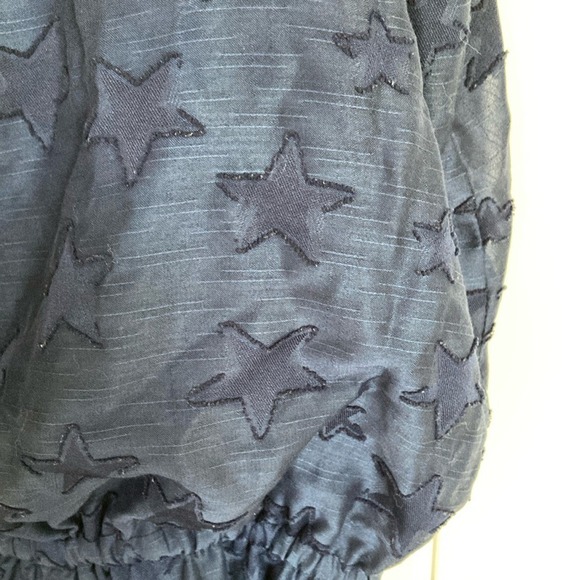 Three Eighty Two Womens Navy Star Romper Size M Nautical Americana Summer July 4 - Picture 13 of 13